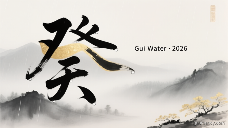 Gui Yin Water Day Master BaZi Forecast: July 8, 2026 — 癸未 (Water Goat) Day | iGeomancy