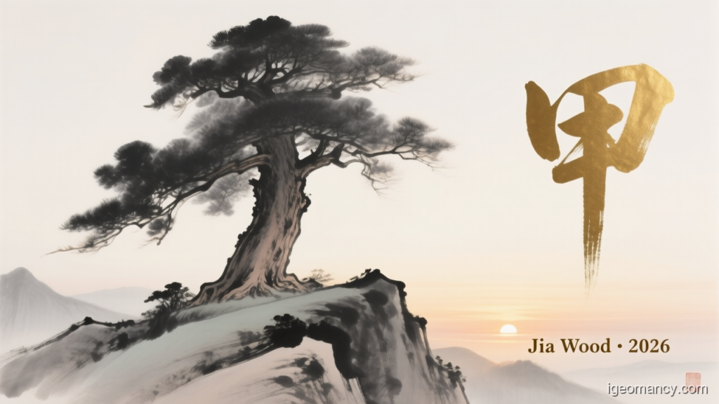 Jia Wood · 2026 — Jia Yang Wood Day Master BaZi Forecast: July 26, 2026 — 辛丑 Metal Ox Day | iGeomancy