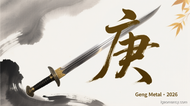 Geng Yang Metal Day Master BaZi Forecast: July 26, 2026 — 辛丑 Metal Ox Day | iGeomancy