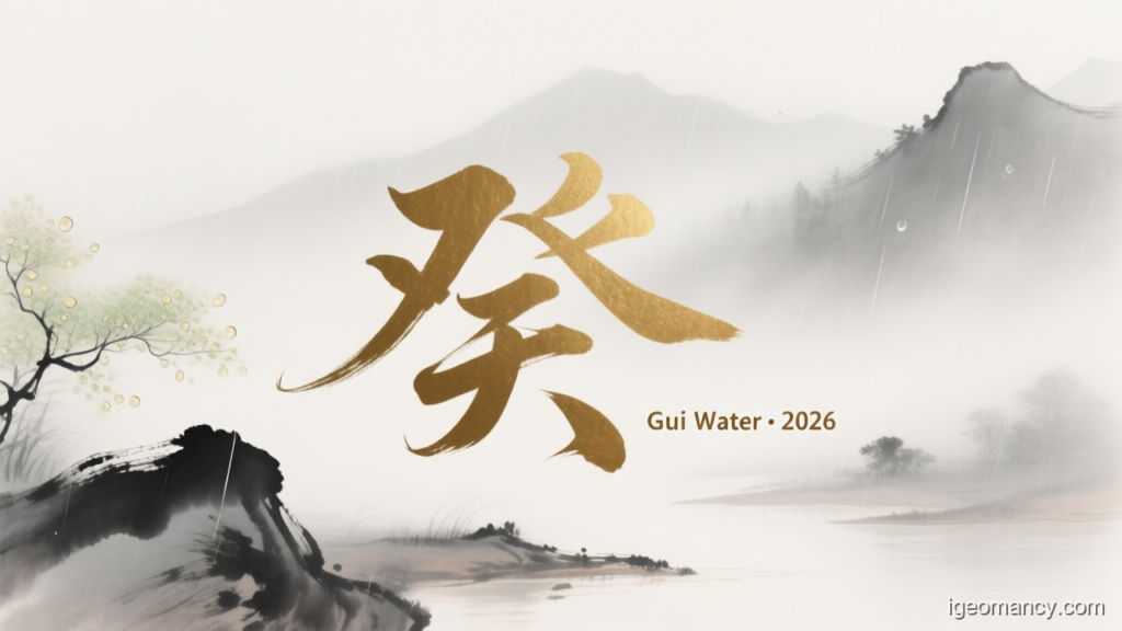 Gui Water · 2026 — Gui Yin Water Day Master BaZi Forecast: July 26, 2026 — 辛丑 (Metal Ox) Day | iGeomancy
