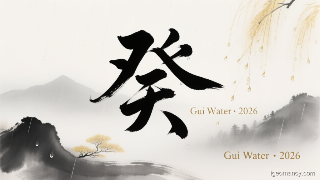Gui Water · 2026 — Gui Yin Water Day Master BaZi Forecast: August 7, 2026 — 癸丑 Water Ox Day | iGeomancy