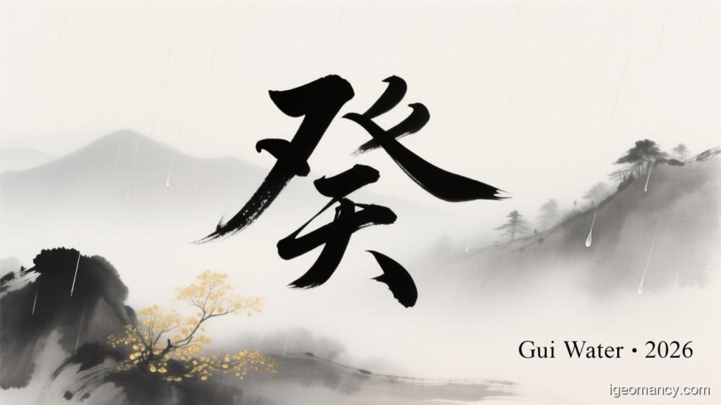 Gui Water · 2026 — Gui Yin Water Day Master BaZi Forecast: August 8, 2026 — 甲寅 Wood Tiger Day | iGeomancy