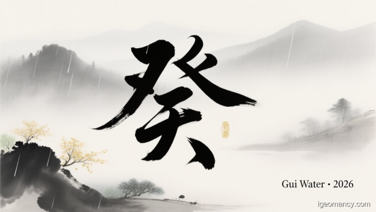 Gui Yin Water Day Master BaZi Forecast: August 12, 2026 — 戊午 Earth Horse Day | iGeomancy