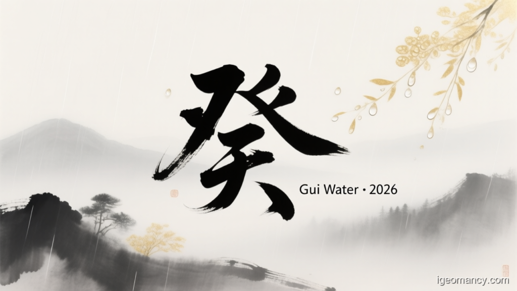 Gui Water · 2026 — Gui Yin Water Day Master BaZi Forecast: August 13, 2026 — 己未 Earth Goat Day | iGeomancy