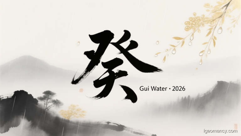 Gui Yin Water Day Master BaZi Forecast: August 13, 2026 — 己未 Earth Goat Day | iGeomancy