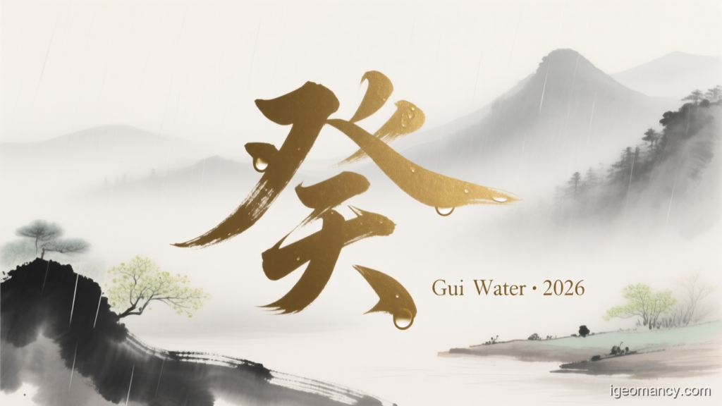 Gui Water · 2026 — Gui Yin Water Day Master BaZi Forecast: August 15, 2026 — 辛酉 Metal Rooster Day | iGeomancy