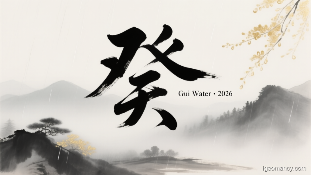 Gui Water · 2026 — Gui Yin Water Day Master BaZi Forecast: August 17, 2026 — 癸亥 Water Pig Day | iGeomancy