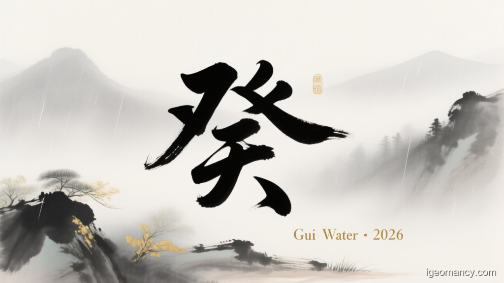 Gui Water · 2026 — Gui Yin Water Day Master BaZi Forecast: August 29, 2026 — 乙亥 Wood Pig Day | iGeomancy