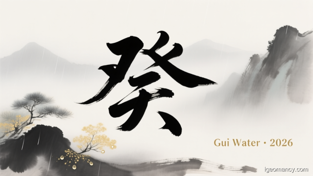 Gui Water · 2026 — Gui Yin Water Day Master BaZi Forecast: August 31, 2026 — 丁丑 Fire Ox Day | iGeomancy