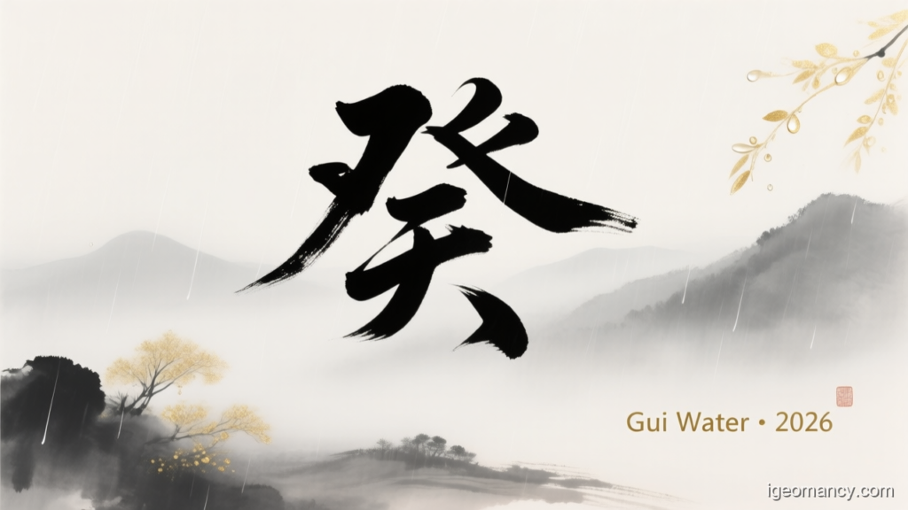 Gui Water · 2026 — Gui Yin Water Day Master BaZi Forecast: September 7, 2026 — 甲申 Wood Monkey Day | iGeomancy