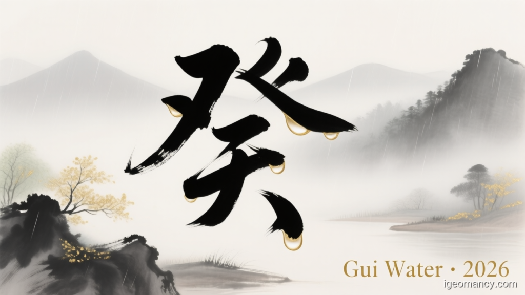 Gui Water · 2026 — Gui Yin Water Day Master BaZi Forecast: September 11, 2026 — 戊子 Earth Rat Day | iGeomancy