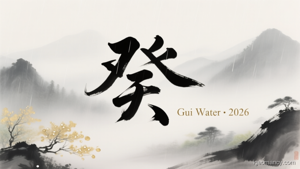 Gui Water · 2026 — Gui Yin Water Day Master BaZi Forecast: September 21, 2026 — 戊戌 Earth Dog Day | iGeomancy
