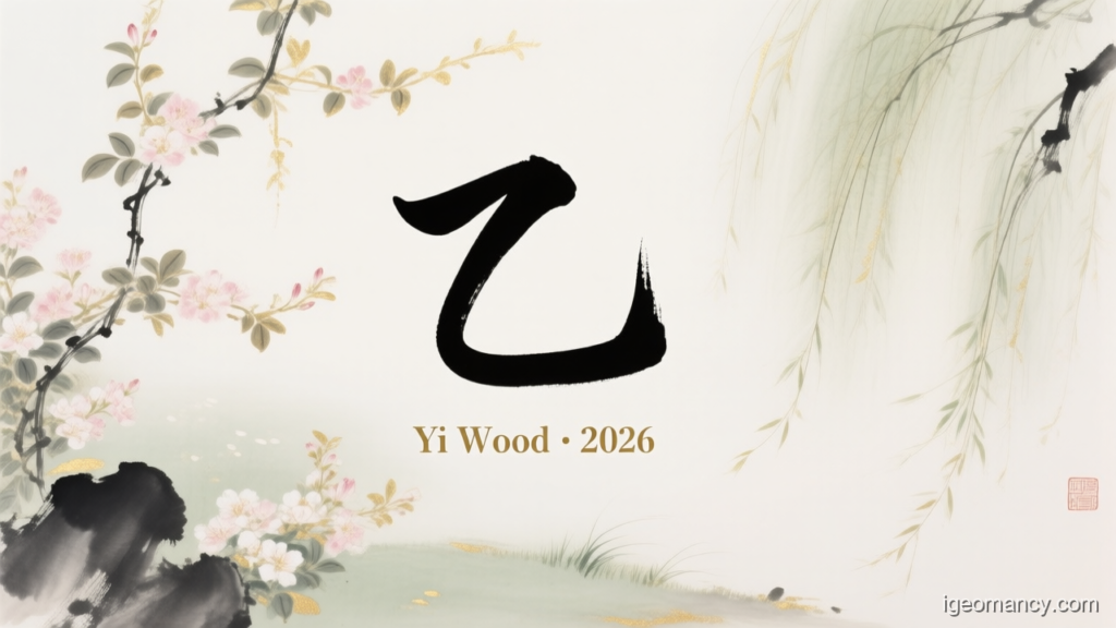 Yi Wood · 2026 — Yi Yin Wood Day Master BaZi Forecast: 24 September 2026 — 辛丑 (Metal Ox) Day | iGeomancy