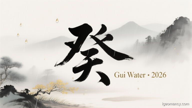 Gui Yin Water Day Master BaZi Forecast: September 24, 2026 — 辛丑 Metal Ox Day | iGeomancy