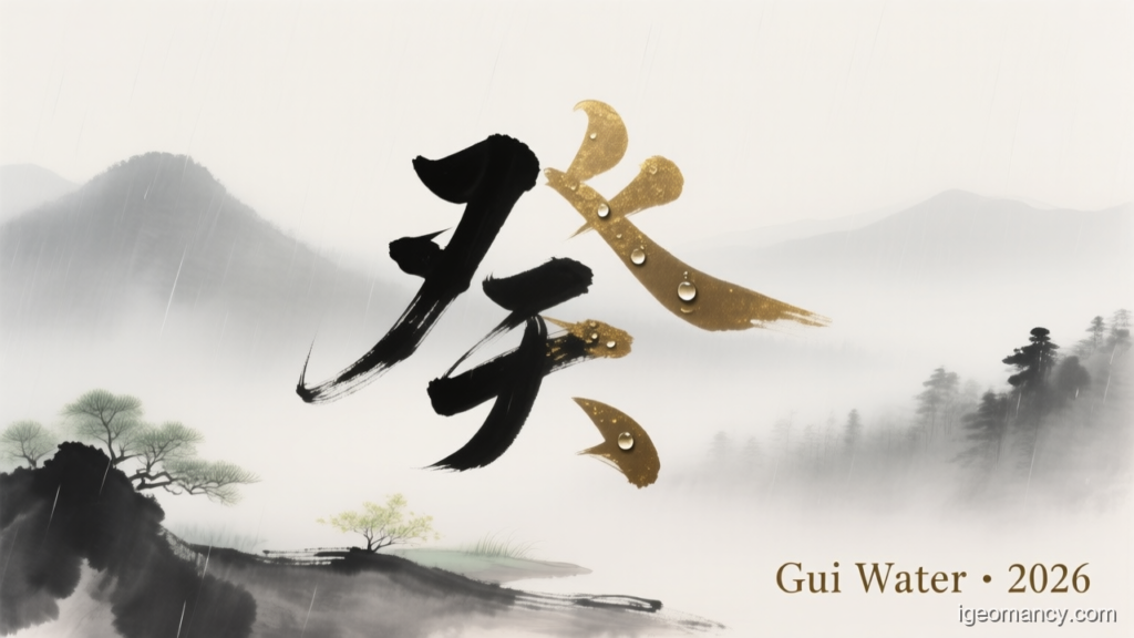 Gui Water · 2026 — Gui Yin Water Day Master BaZi Forecast: September 26, 2026 — 癸卯 Water Rabbit Day | iGeomancy
