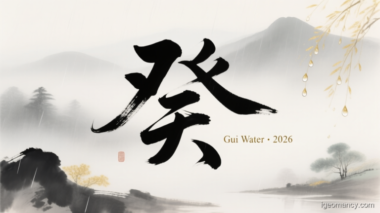 Gui Yin Water Day Master BaZi Forecast: October 6, 2026 — 癸丑 (Water Ox) Day | iGeomancy