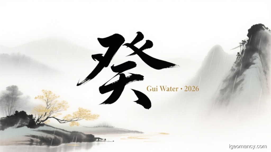 Gui Water · 2026 — Gui Yin Water Day Master BaZi Forecast: October 7, 2026 — 甲寅 Wood Tiger Day | iGeomancy